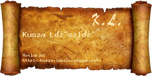 Kusza László névjegykártya