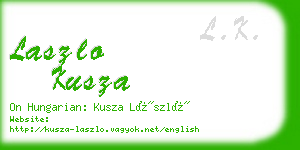 laszlo kusza business card